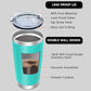 20oz Tumbler with Lid Stainless Steel Tumblers Insulated Mug Light Blue 6P (6 Count)