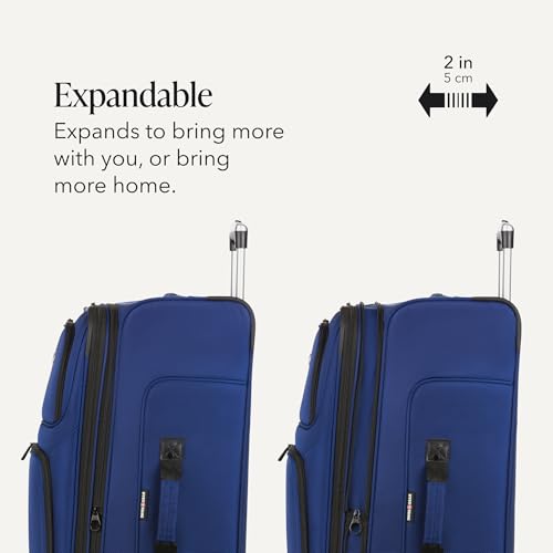 Sion Softside Expandable Spinner Luggage Durable Lightweight Travel Suitcase
