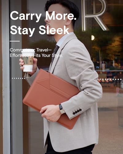 Laptop Carry Sleeve with Stand &Smart Storage for 16" Laptop for Work