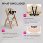 Beyond Junior Convertible Wooden High Chair with Removable Tray