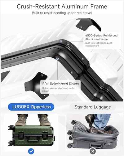21 Inch Zipperless Carry On Luggage