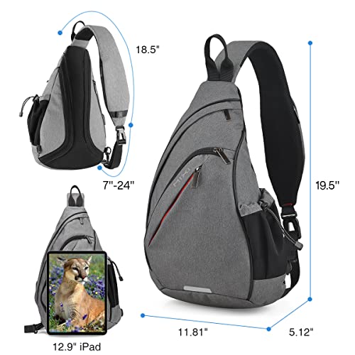 Sling Bag Men Backpack Unisex One Shoulder Bag Hiking Travel Backpack Crossbody with USB Port for Men Women Versatile Casual Daypack