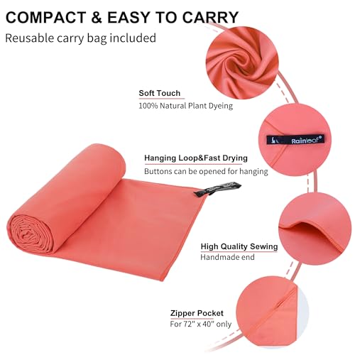 Microfiber Towel Quick Dry Camping & Travel & Gym Towel. Compact