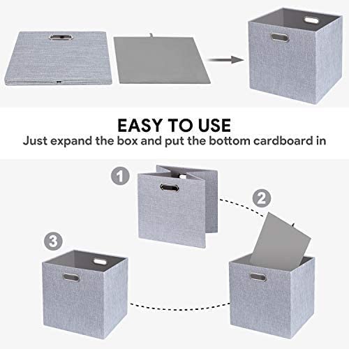 Thicker Fabric Storage Cubes 13 inch Collapsible Storage Bins for Organization