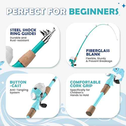 Kids Fishing Pole 2 Pack (2 Count)
