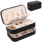 Small Travel Jewelry Box with Double Zipper