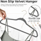 Premium Velvet Hangers 50 Pack Ultra Thin Non Slip Adult Felt Space Saving Slim Suit Hanger for Closet Heavy Duty Coat Pants Jackets Dress Hangers 360° Swivel Hook Hold Upto 10 lbs Gray (50 Count)