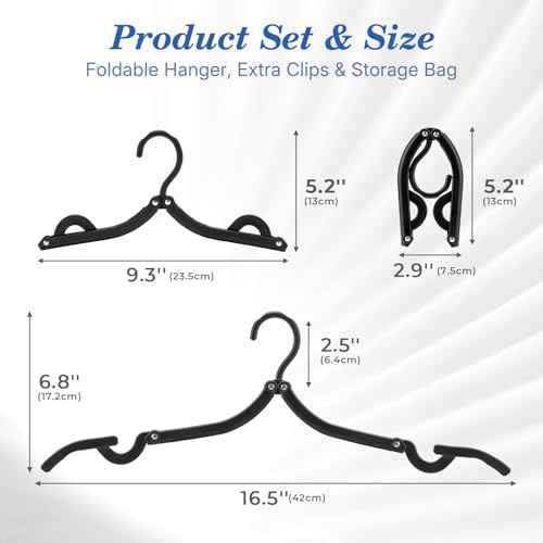Black Travel Hangers 10 Pack (10 Count)