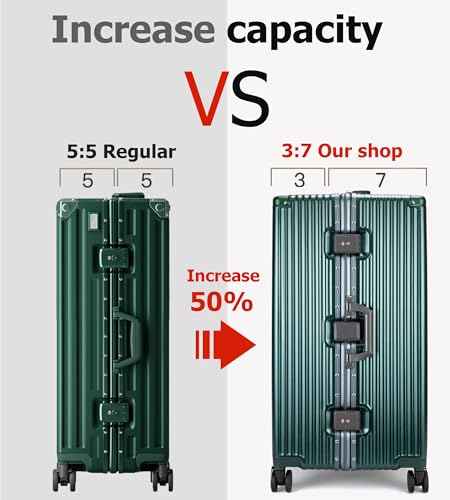 Super Large Aluminum Frame Checked Zipperless Luggage
