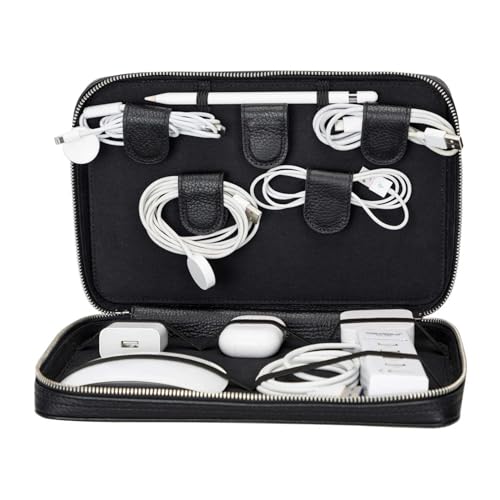 Medicine Handmade Leather Cable Organizer Bag
