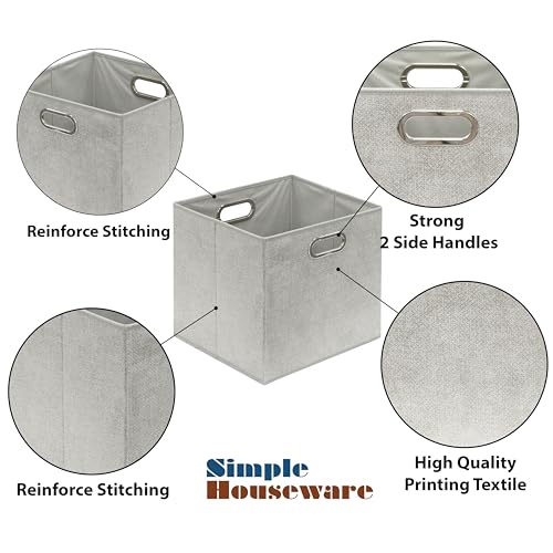 13 Inch Foldable Cube Storage Bins with Handles (3 Count)