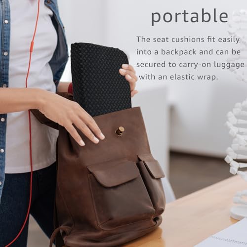 New Upgraded Portable Seat Cushion 15.7" x 11.8" Travel Seat Cushion