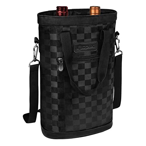 Two Bottle Wine Bag Carrier Insulated Leakproof Wine Tote
