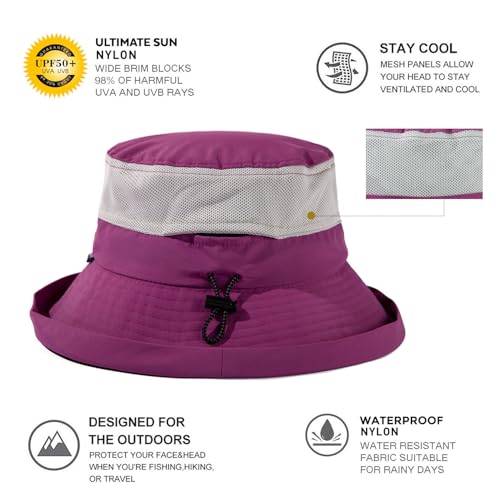 UVCoolix UPF 50+ Wide Brim Ponytail Sun Hat