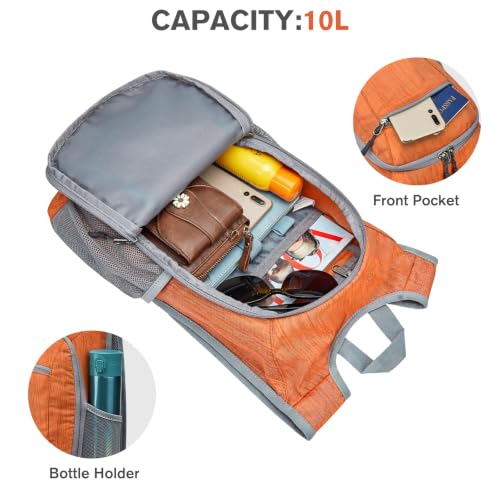 10L 15L Hiking Backpack Lightweight Packable Hiking Daypack Small Travel Outdoor Foldable Shoulder Bag