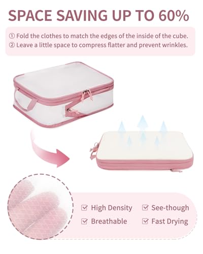 6 Set Compression Packing Cubes (6 Count)