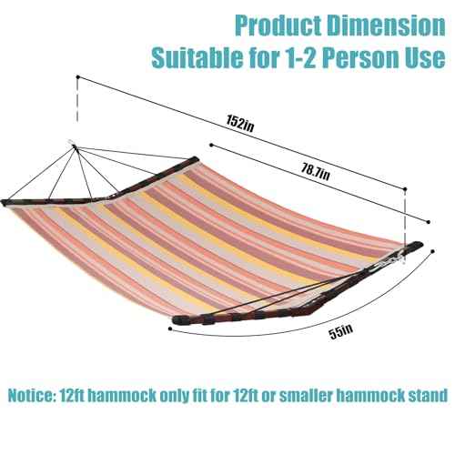 12FT 2 Person Hammock V Shaped Spreader Bar