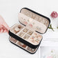 Small Travel Jewelry Box with Double Zipper
