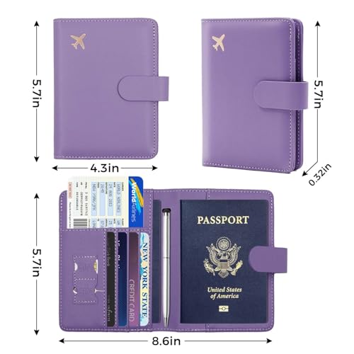 Premium Leather Passport Holder Covers Case