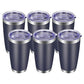 20oz Tumbler with Lid and Straw Stainless Steel Tumbler Cup Bulk Vacuum Insulated Double Wall Travel Coffee Mug Powder Coated Coffee Cup (6 Count)