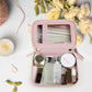 Double Layer Clear Makeup Bag Travel Cosmetic Organizer for Women