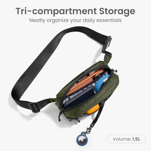 1.5L Sling Bag with RFID Blocking Crossbody Chest Pack for Men Women