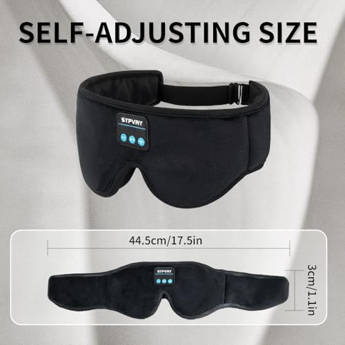 Bluetooth Sleep Mask Wireless Headphones 3D Bluetooth Eye Mask for Side Sleepers SYPVRY Blackout Eye Mask with Headphones Speaker for Airplane