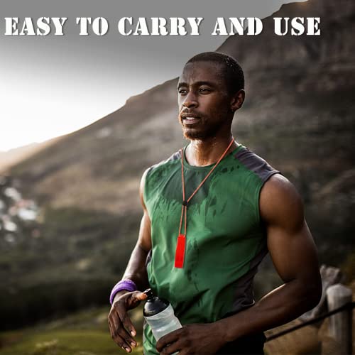 6PCS Safety Survival Whistles with Reflective Lanyard