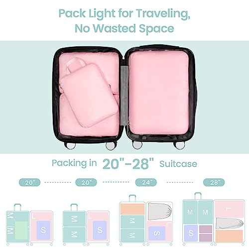 Compression Packing Cubes for Travel (6 Count)