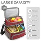 Double Layer Cooler Insulated Lunch Bag Adult Lunch Box Large Tote Bag for Men (Red)