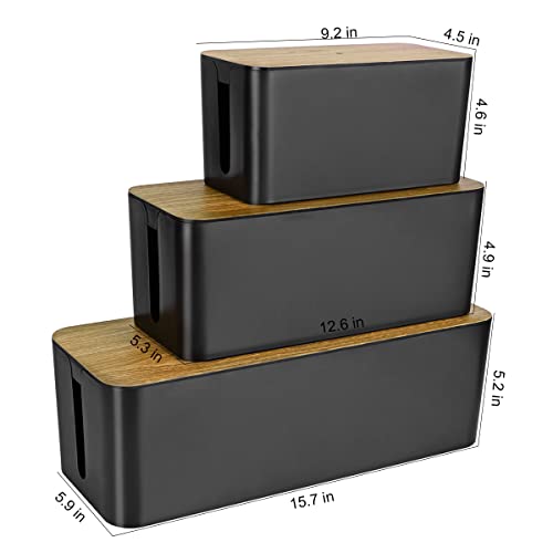 3 Pack Cable Management Box (3 Count)