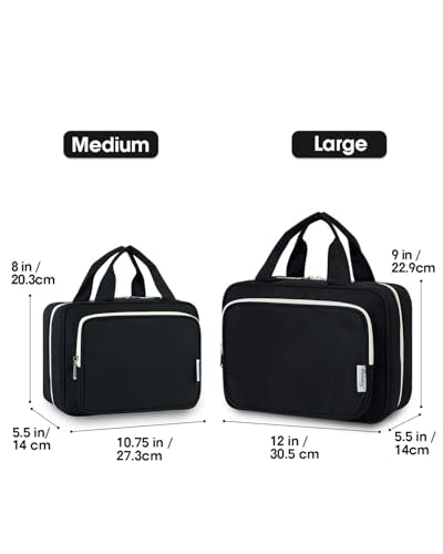 Travel Toiletry Bag for Women Large Hanging Makeup Bag Organizer Toiletries Bag for Full Size Essentials Accessories Cosmetics