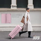 Checked Expandable Suitcase