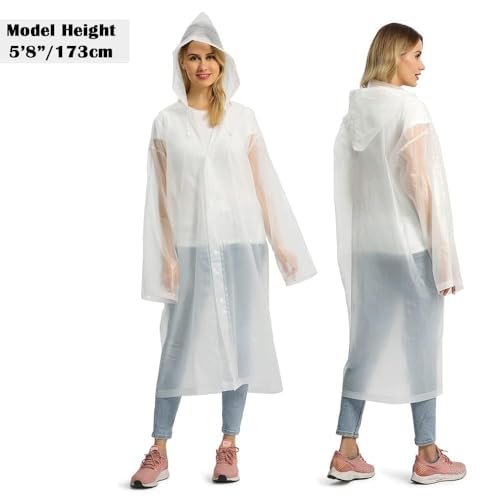 2 Pack Portable EVA Raincoats for Adults (2 Count)