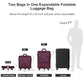 Expandable Luggage Bags for Travel Collapsible Suitcase with Wheels