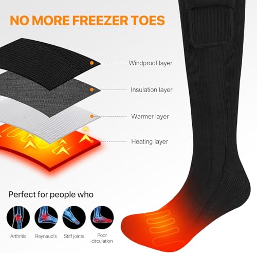 Upgraded Rechargeable Electric Heated Socks