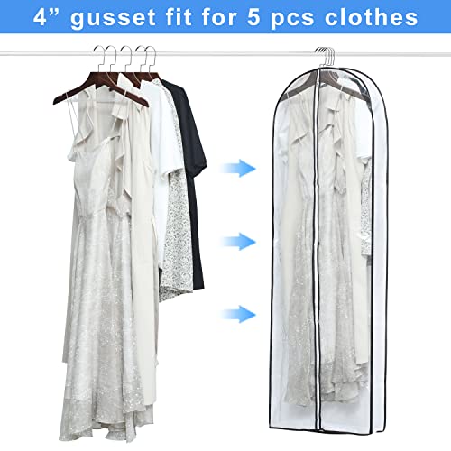 Clear Garment Storage with 4" Gusseted Hanging Covers