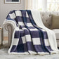 Sherpa Blanket Fleece Throw Blanket Twin Plaid Thick Bed Blanket