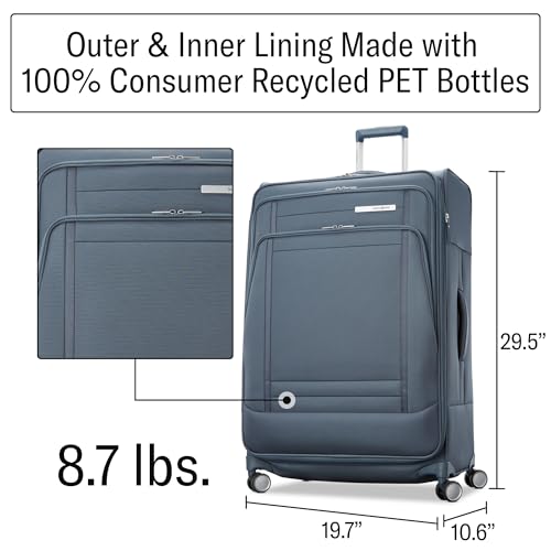 UpLIFT Lightweight Large Checked Softside Luggage with Spinner Wheels