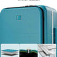 28 Inch Top Opening Checked Luggage with Cup Holder and USB Ports
