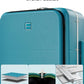 20 Inch Top Opening Carry On Luggage with Cup Holder and USB Ports