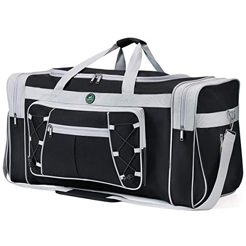 Travel Duffle Bags for Men 26" Black Weekender Over Night Carry On Bag
