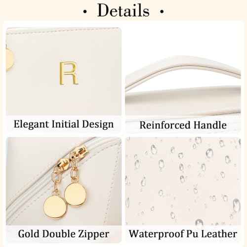 Initial Makeup Bag Personalized Gift for Women Teen Girls