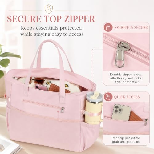 Waterproof Beach Tote Pool Bags for Women Ladies Extra Large Carry On Bag With Wet Compartment for Weekender Travel
