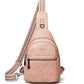 Sling Bag For Women Fanny Pack Crossbody Travel Shoulder Belt Bags Tote Backpack Purse Faux Leather Light Pink