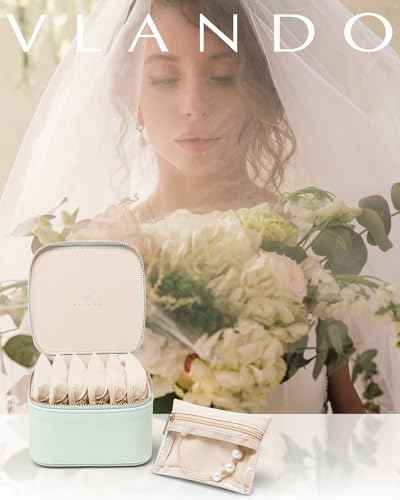 Jewelry Box Travel with Clear 6 Velvet Bags