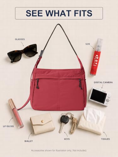 20L Crossbody Tote Bag Large Capacity Lightweight Hobo Shoulder Sling Bags for Gym Shopping Beach Travel