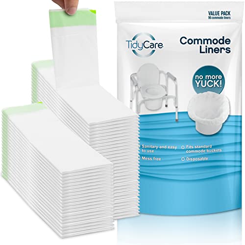Bedside Commode Liners for Portable Toilet Chair Bucket and Bedpan (96 Count)