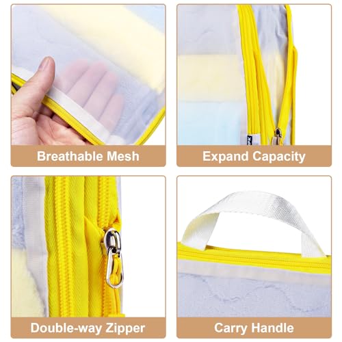 Compression Packing Cubes Travel Essentials with See Through Mesh for Suitcases (7 Count)