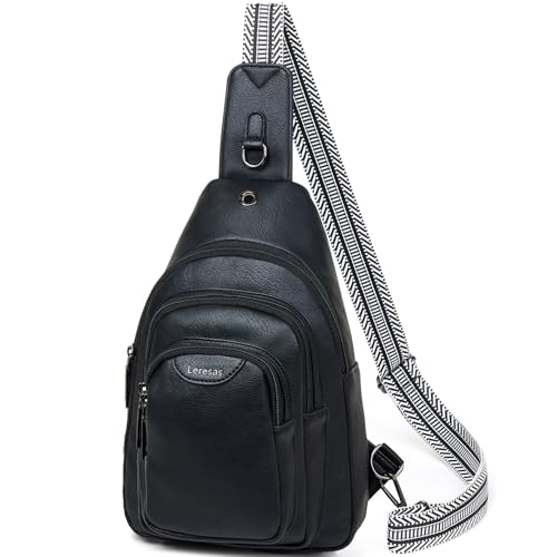 10L Crossbody Sling Bag for Women Men Anti Theft Cross Body Fanny Pack Belt Bag Purse Gifts for Women Faux Leather